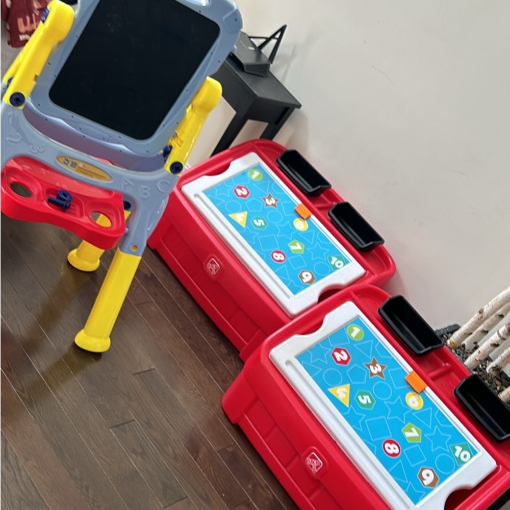 Last ONE 🧸✨🎈RED Step 2 kids Toy Storage bin Organizer HEAVY DUTY + Art trays - Picture 6 of 14